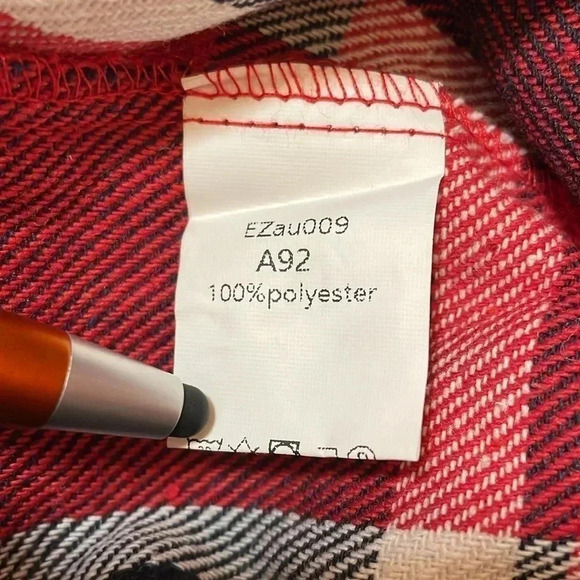 Automet Women’s M Flannel Plaid Button Down Long Sleeve Shirt Jacket - Picture 7 of 10